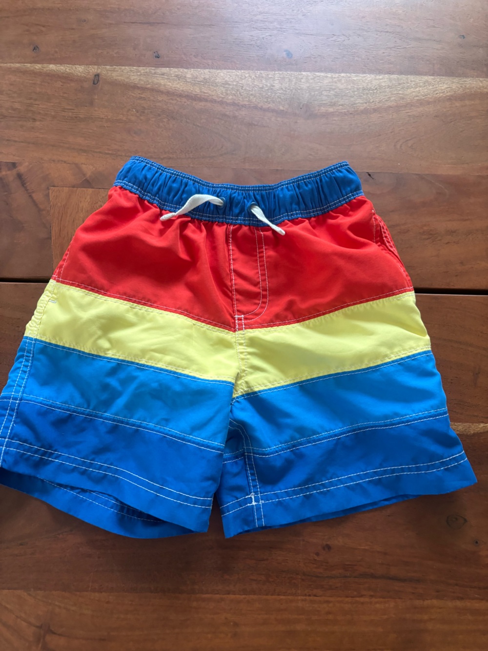 Hanna Andersson Colorblock Swim Shorts - Red, Yellow & Blue